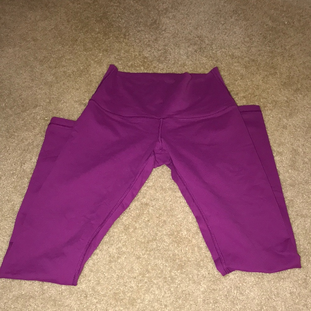 Magenta high rise lululemon workout leggings